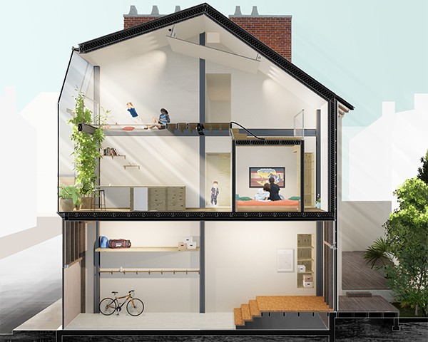 SB Architectes Vendée - Extension contemporaine d'une maison